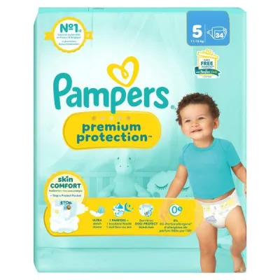 Pampers Prem Prot Size 5 11-16千克少年包34