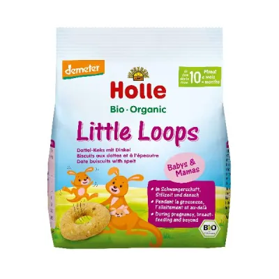 Holle Little Loops Dattel Biscuit con deletreado 80 g