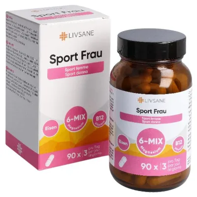 Livsane Sport Woman Capsules זכוכית 90 חתיכות