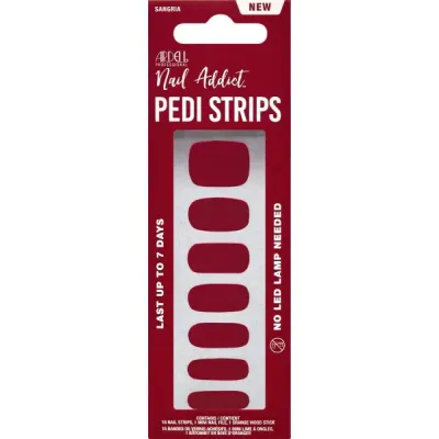 ARDELL Nail Addict Strips Ped Sangria 16 Pieces
