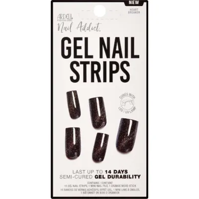 Ardell Nail Addict凝胶条的心脏破裂16 PC
