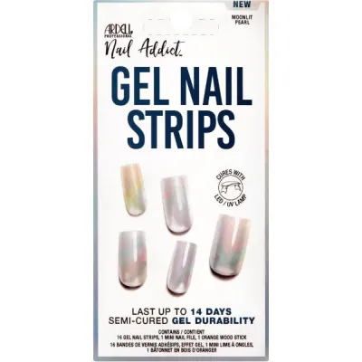 ARDELL Nail Addict Gel Strips Moonlit Pearl 16 Pcs