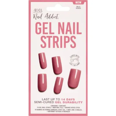 ARDELL Nail Addict Gel Strips Wild Roses 16 Pcs