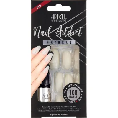 Ardell Nail瘾君子天然多椭圆形108个PC