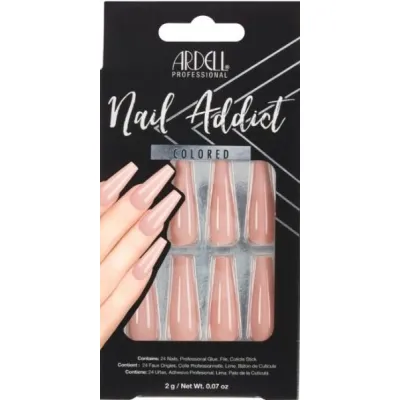 ardell nail瘾君子有色裸色粉红色28 PC