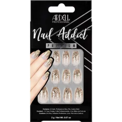 Ardell Nail Addict Premium in Gold 24 PCS