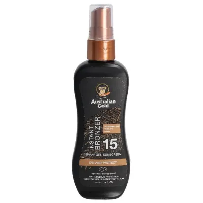 Gel australiano de spray de oro con Bronz SPF15 100 ml