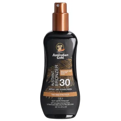 Gel australiano de aerosol de oro con Bronz SPF30 237 ml