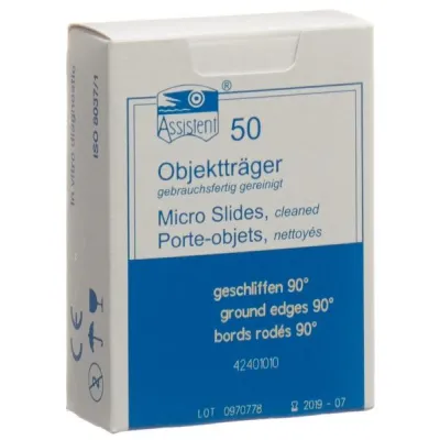 ASSISTENT Slide Glass Elka Edges Ground 50 Pcs