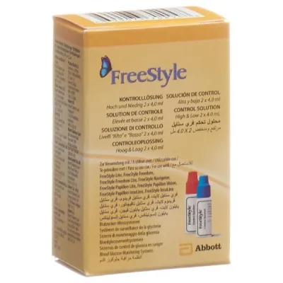 פתרון בקרת Abbott Freestyle 2 x 4 מ