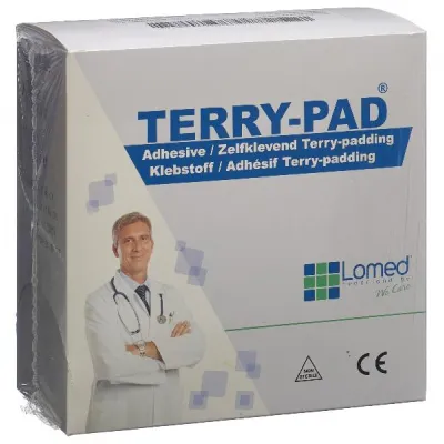 Lomed Terry Pad 8CMX4MX2mm Biała samoprzylepna rolka
