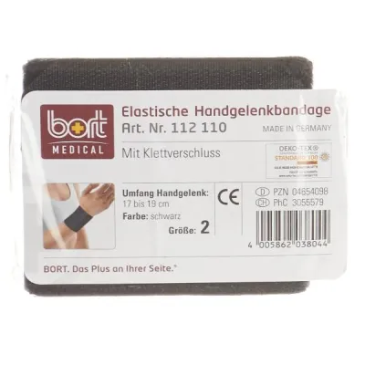 BORT Wrist Brace Velcro 8cm Size1 -17cm Black