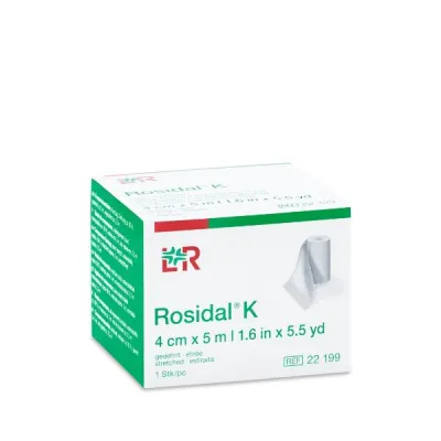 תחבושת מתיחה קצרה של רוזידל k 4cmx5m