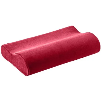 ELSA Neck Pillow 50x11cm Velvet Cover Bordeaux