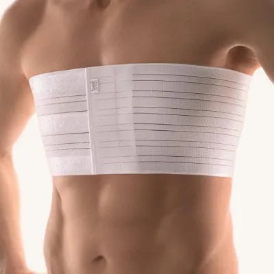 BORT Elastic Rib Belt L Men's White