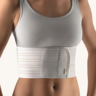 BORT Elastic Rib Belt M for Women White