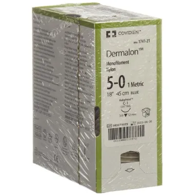 Dermalon 45cm azul 5-0 C-1 36 PCS