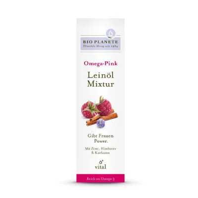 Bio Planet Omega Mezcla de aceite de linaza rosa 100 ml