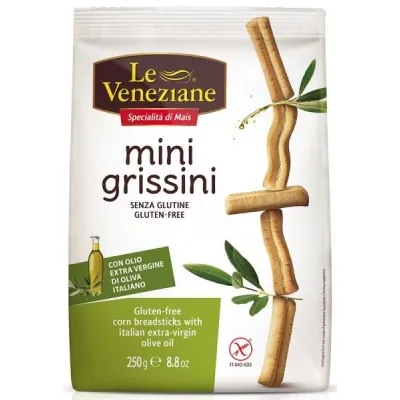 LE VENEZIANE Mini Grissini Olive Oil Gluten Free 250 g