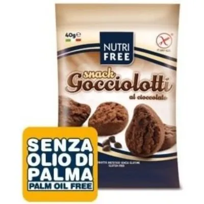 NutriFree Gocciolotti Snack Chocolate Gluten -libre de 40 g