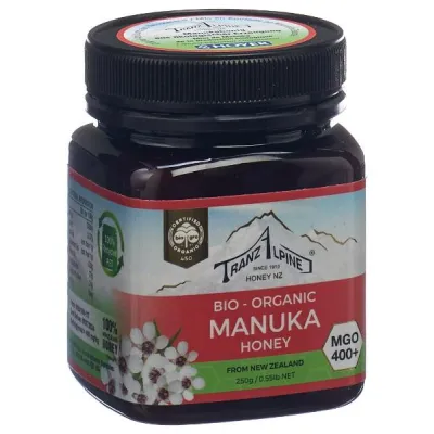 TRANZALPINE Manuka Honey MGO 400+ Organic 250 g