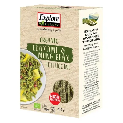 Explore la cocina fettuccine edamame y mungo bio 200 g