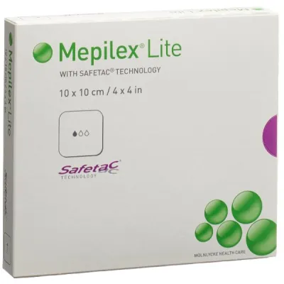 Mepilex (PI-APS) Lite absorbe verbo 10x10 cm Sil 5 PCS
