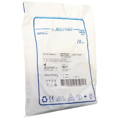 QUALIMED Urine Bag 1.5l 90cm with Zipper 10 pcs