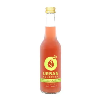 Urbano kombucha limón hierba y hibisco fl 330 ml