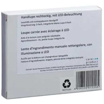 SUNDO Handheld Magnifying Glass with LED Lighting Rectangular