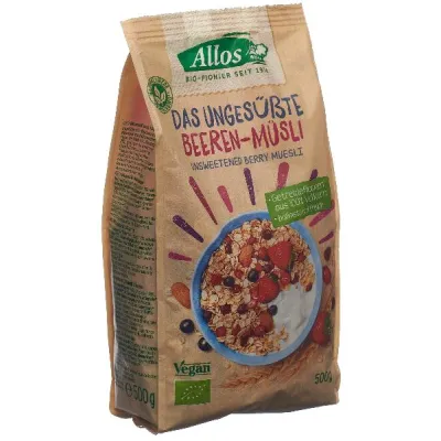 ALLOS The Unsweetened Berry Muesli Bag 500 g