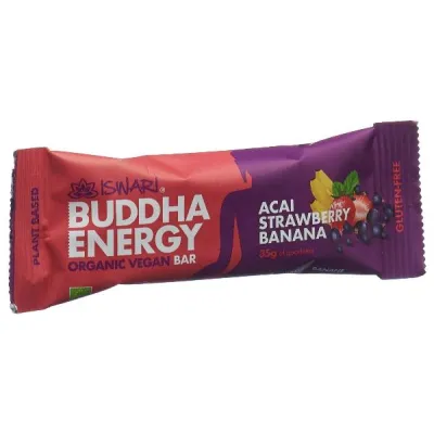 ISWARI Energy Bar Açai Strawberry&Banana ORGANIC 35 g