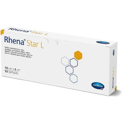 RHENA Star L Elastic Bandage 10cmx5m white 10 pcs