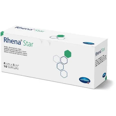 RHENA Star Elastic Bandage 4cmx5m skin color open 10 pcs