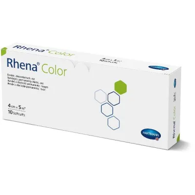 RHENA Color Elastic Bandage 4cmx5m red open 10 pcs