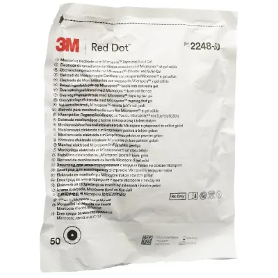 3M RED DOT EKG Electrodes Pediatric Round (new) 50 pcs