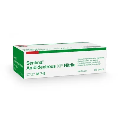 SENTINA Ambidextrous M 7-8 Nitrile Powder Free 200 Pcs