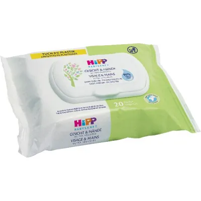 HIPP Baby Soft Face & Hand Wipes Bag 20 Pieces