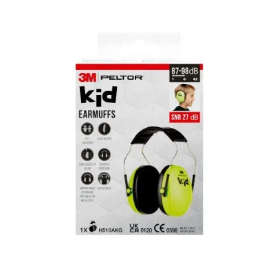 3M Peltor Capsule Hearing Protection for Children Neon Green
