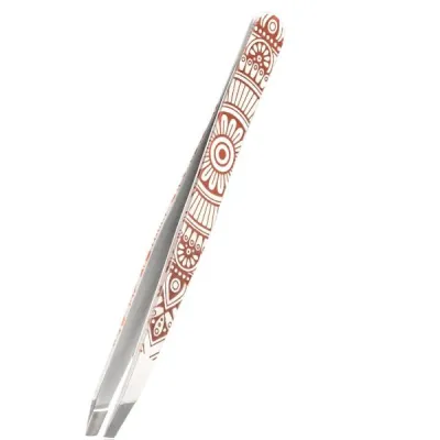RUBIS Slanted Tweezers Mandala Sun Rose Gold