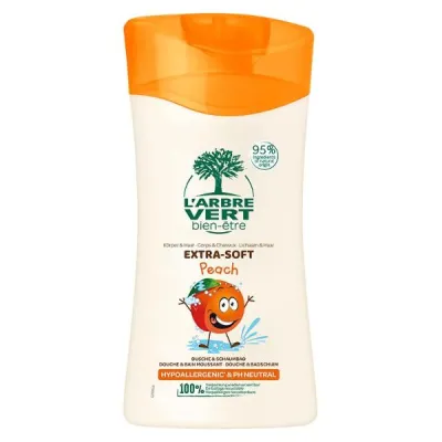 L'ARBRE VERT Eco Shampoo & Shower Peach 250 ml