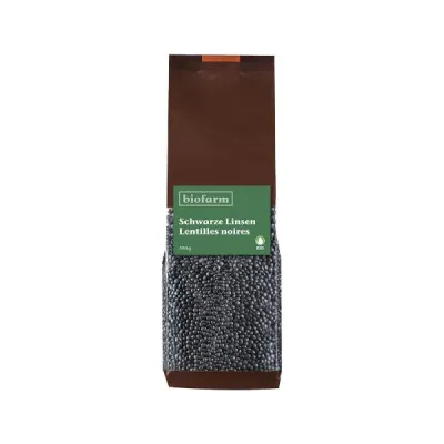 BIOFARM Black Beluga Lentils Bud 500 g