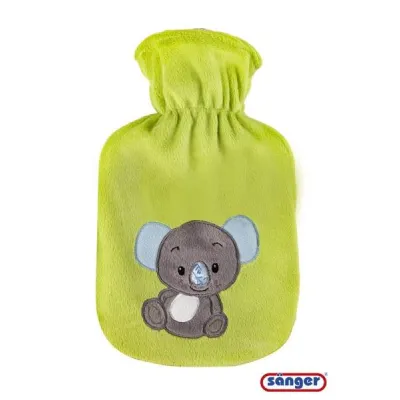 SÄNGER Hot Water Bottle Natural Rubber Velour 0.8l Koala