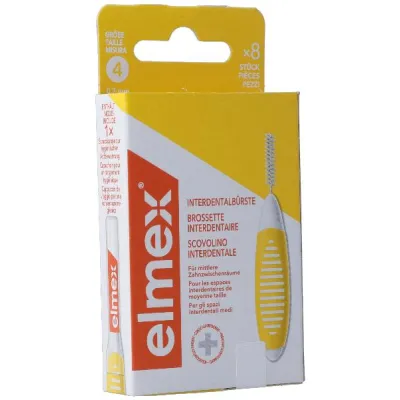 ELMEX Interdental Brushes 0.7mm Yellow 8 Pcs