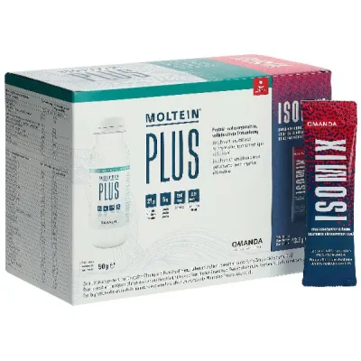 Moltein plus 2,5 6 butelek 50 g + izomix 12 butelek 13,5 g
