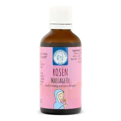HILDEGARD'S SHOP Rose Massage Oil Glass Bottle 50 ml