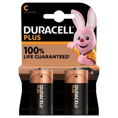 Duracell Batt plus C / LR14 2 PCS