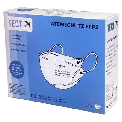 TECT FFP2 Respiratory Protection Mask comf fold without Vent 10 pcs