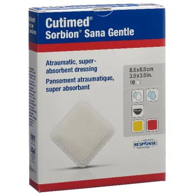 CUTIMED Sorbion Sana Gentle 8.5x8.5cm 10 Pieces