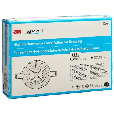 3M TEGADERM FOAM HP Adhesive Foam Dressing 6x7.6cm 10 Pieces